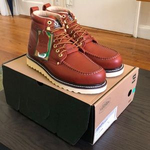 NWT 9.5 Steel Toe Leather Boot
